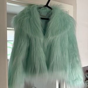 Taylor Swift Blue Fur Jacket Size M